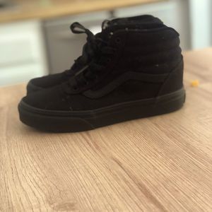Black High Top Vans Size 1.0